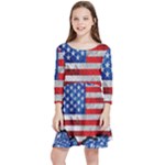 Usa-map-and-flag-on-cement-wall-texture-background-design-1591646654pet Kids  Quarter Sleeve Skater Dress