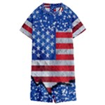 Usa-map-and-flag-on-cement-wall-texture-background-design-1591646654pet Kids  Boyleg Half Suit Swimwear