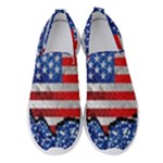 Usa-map-and-flag-on-cement-wall-texture-background-design-1591646654pet Women s Slip On Sneakers