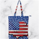 Usa-map-and-flag-on-cement-wall-texture-background-design-1591646654pet Double Zip Up Tote Bag
