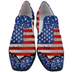 Usa-map-and-flag-on-cement-wall-texture-background-design-1591646654pet Women Slip On Heel Loafers