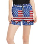 Usa-map-and-flag-on-cement-wall-texture-background-design-1591646654pet Runner Shorts