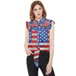 Usa-map-and-flag-on-cement-wall-texture-background-design-1591646654pet Frill Detail Shirt