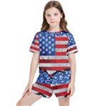 Usa-map-and-flag-on-cement-wall-texture-background-design-1591646654pet Kids  Tee and Sports Shorts Set