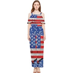Draped Sleeveless Chiffon Jumpsuit 