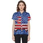 Usa-map-and-flag-on-cement-wall-texture-background-design-1591646654pet Short Sleeve Pocket Shirt