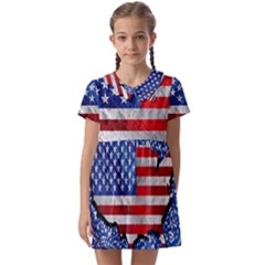 Kids  Asymmetric Collar Dress 