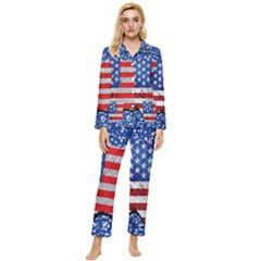 Womens  Long Sleeve Velvet Pocket Pajamas Set 