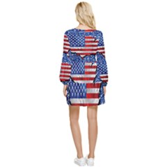 Tiered Long Sleeve Mini Dress 