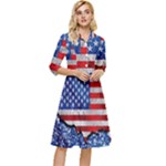 Usa-map-and-flag-on-cement-wall-texture-background-design-1591646654pet Classy Knee Length Dress