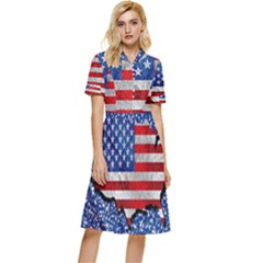 Button Top Knee Length Dress 