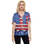Usa-map-and-flag-on-cement-wall-texture-background-design-1591646654pet Bow Sleeve Button Up Top