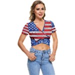 Usa-map-and-flag-on-cement-wall-texture-background-design-1591646654pet Short Sleeve Foldover Tee