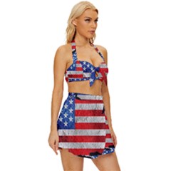 Vintage Style Bikini Top and Skirt Set  