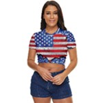 Usa-map-and-flag-on-cement-wall-texture-background-design-1591646654pet Side Button Cropped Tee