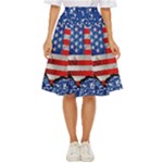 Usa-map-and-flag-on-cement-wall-texture-background-design-1591646654pet Classic Short Skirt