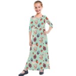 c food 14  Kids  Quarter Sleeve Maxi Dress