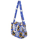 Shapes on a blue background                                                        Rope Handles Shoulder Strap Bag