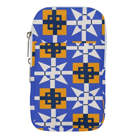Shapes on a blue background                                                        Waist Pouch (Large) from ArtsNow.com