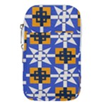 Shapes on a blue background                                                        Waist Pouch (Large)