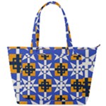Shapes on a blue background                                                        Back Pocket Shoulder Bag