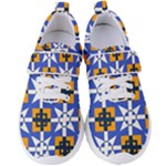 Shapes on a blue background                                                        Women s Velcro Strap Shoes