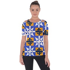 Shoulder Cut Out Short Sleeve Top 