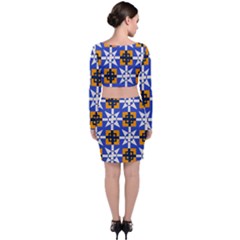 Long Sleeve Crop Top & Bodycon Skirt Set 