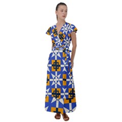 Flutter Sleeve Maxi Dress 