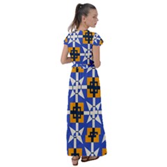 Flutter Sleeve Maxi Dress 