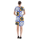 Short Sleeve V-neck Flare Dress 