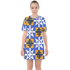 Sixties Short Sleeve Mini Dress 
