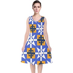 V-Neck Midi Sleeveless Dress  