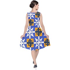 V-Neck Midi Sleeveless Dress  