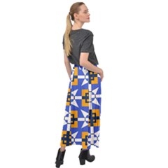 Velour Split Maxi Skirt 