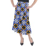 Shapes on a blue background                                                               Midi Mermaid Skirt
