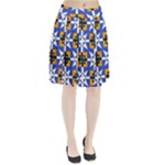 Shapes on a blue background                                                       Pleated Skirt