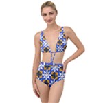 Shapes on a blue background                                                          Tied Up Two Piece Swimsuit