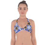 Shapes on a blue background                                                          Halter Neck Bikini Top