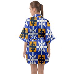 Half Sleeve Satin Kimono  