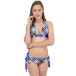 Shapes on a blue background                                                           Tie It Up Bikini Set