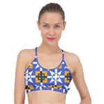 Shapes on a blue background                                                         Basic Training Sports Bra