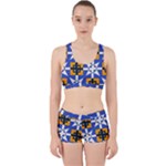 Shapes on a blue background                                                           Work It Out Sports Bra Set