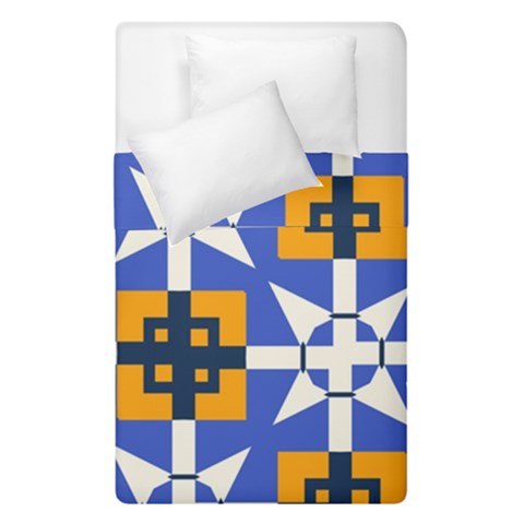 Shapes on a blue background                                                            Duvet Cover (Single Size) from ArtsNow.com