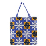 Shapes on a blue background                                                           Grocery Tote Bag