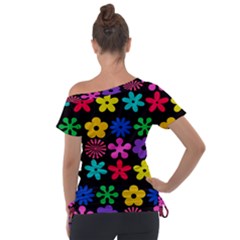 Off Shoulder Tie-Up T-Shirt 