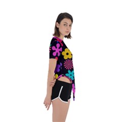 Asymmetrical Short Sleeve Sports T-Shirt 