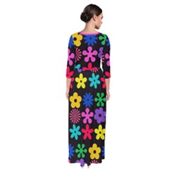 Quarter Sleeve Maxi Dress 