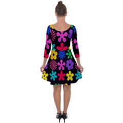 Quarter Sleeve Skater Dress 