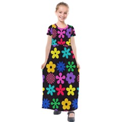 Kids  Short Sleeve Maxi Dress 